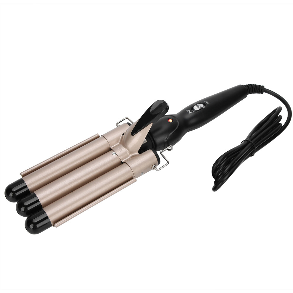 (UK Plug 22mm) 3 Barrel Adjustable Curling Iron Wand Hair Styling Tool