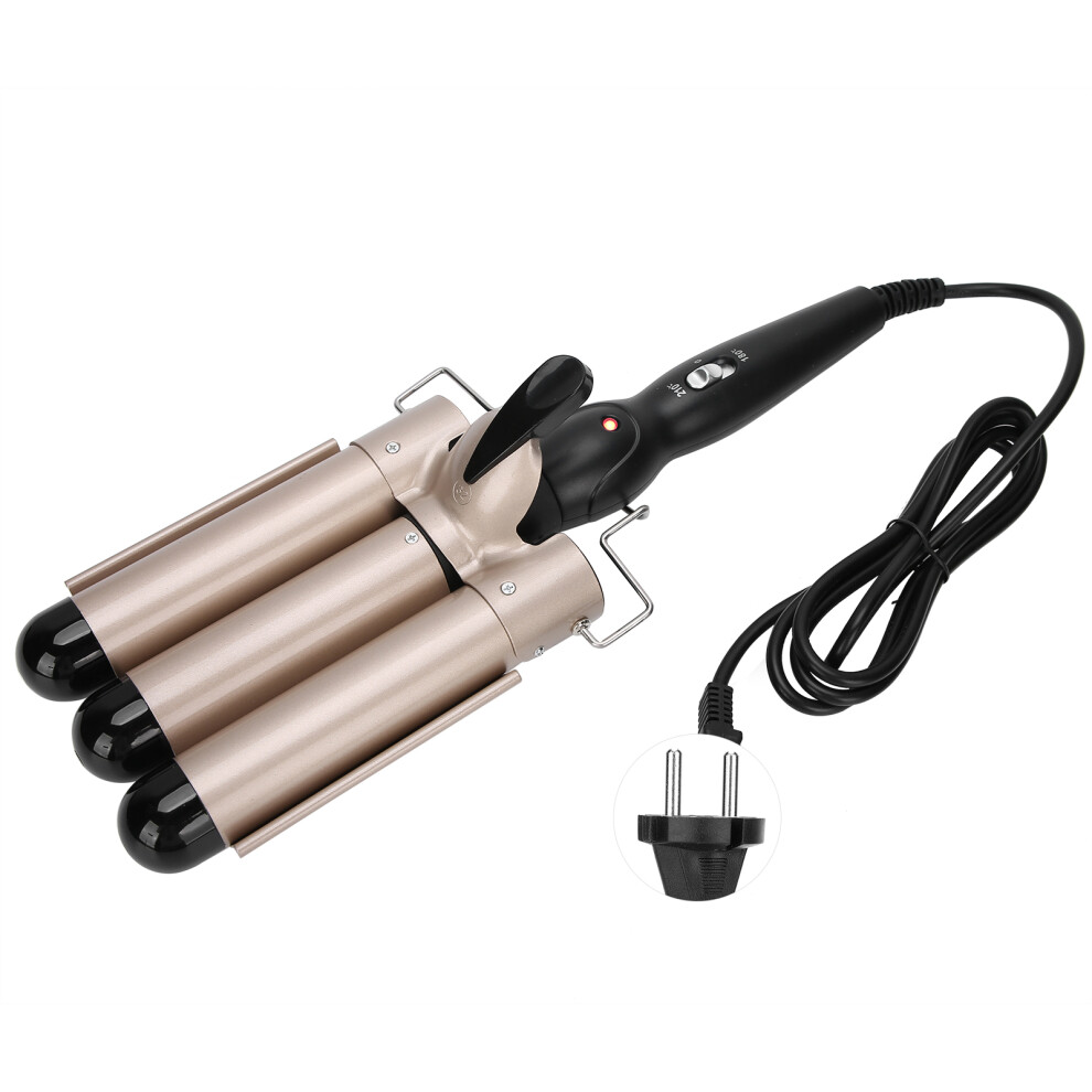 (EU Plug 32mm) 3 Barrel Adjustable Curling Iron Wand Hair Styling Tool