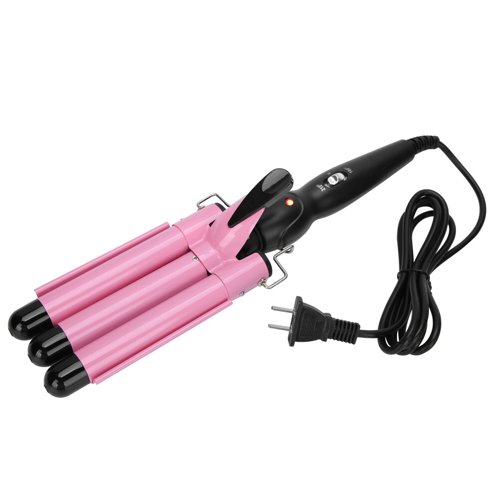 (US Plug 22mm) 3 Barrel Adjustable Curling Iron Wand Hair Styling Tool