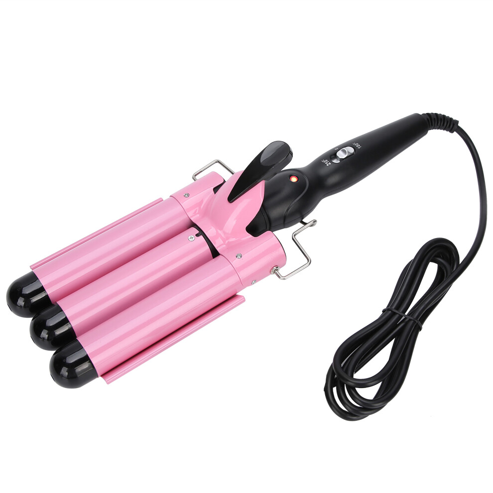 (UK Plug 28mm) 3 Barrel Adjustable Curling Iron Wand Hair Styling Tool