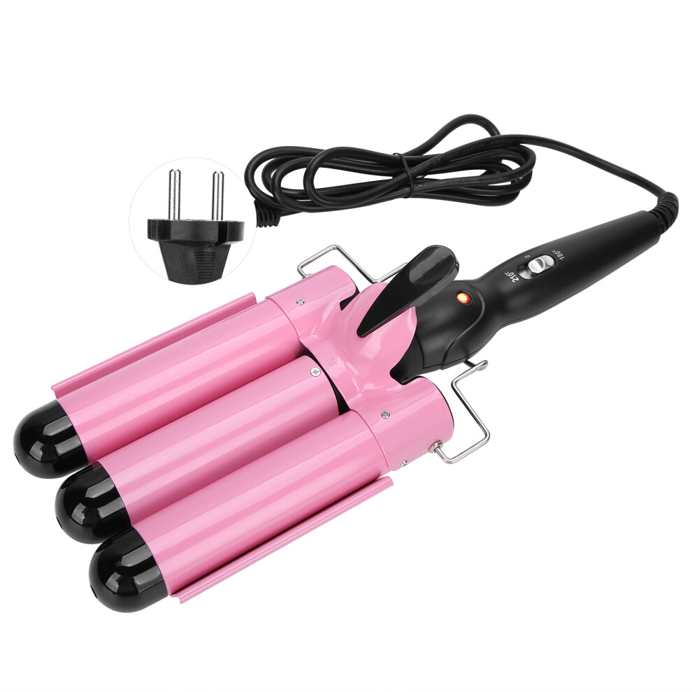 (EU Plug 32mm) 3 Barrel Adjustable Curling Iron Wand Hair Styling Tool