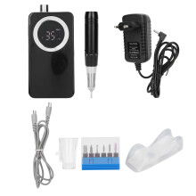 (EU Plug Black) 35000rpm Elektrischer Nageldreher Polierwerkzeug Schwarz