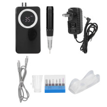 (US Plug Black) 35000rpm Elektrischer Nageldreher Polierwerkzeug Schwarz