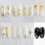 30x Nagelaufkleber Mixfarben Glitzer DIY Set 2