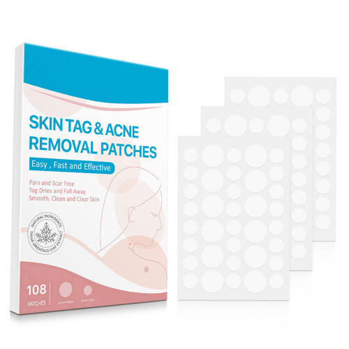 Sefudun 108Pcs Hydrocolloid Patches Acne Tag Remover
