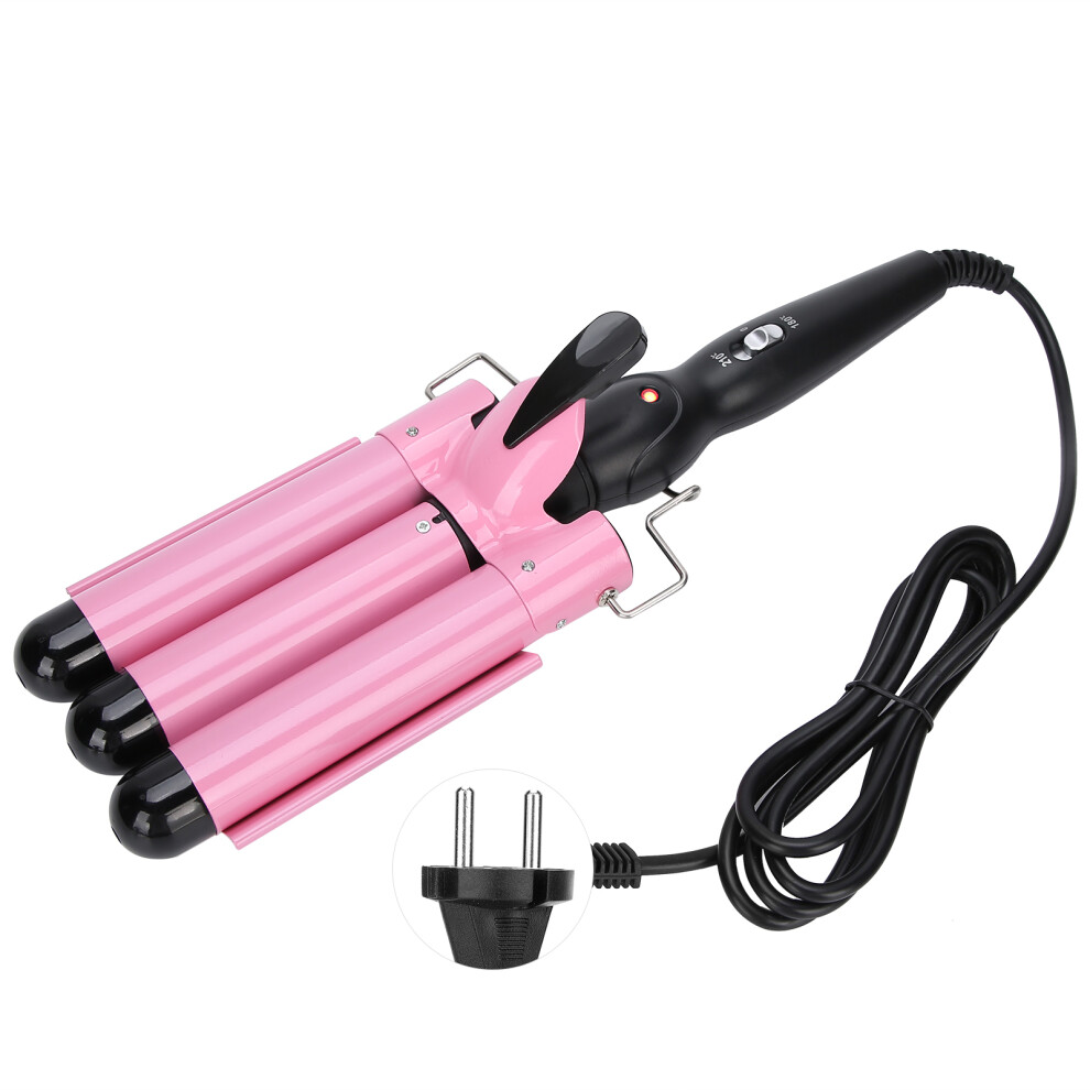 (EU Plug 28mm) 3 Barrel Adjustable Curling Iron Wand Hair Styling Tool