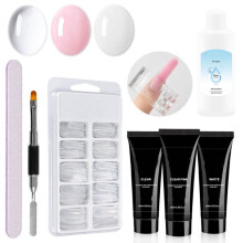 Nagelgel-Set UV/LED mit Verlängerungsspitzen, Clip & Datei