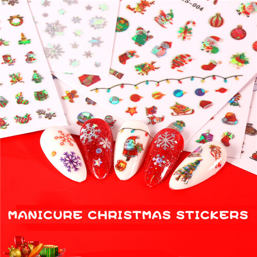 Weihnachts-Nagelaufkleber: Selbstklebend, Wassertransfer, DIY