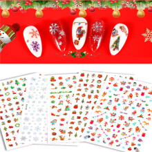 Kerst Nagelstickers Zelfklevend Wateroverdracht Manicure