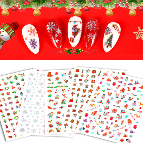 Nagelaufkleber Weihnachten Selbstklebend Wassertransfer DIY