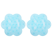 (Blue) 2x Fußmassagepad rutschfest Saugnapf blau