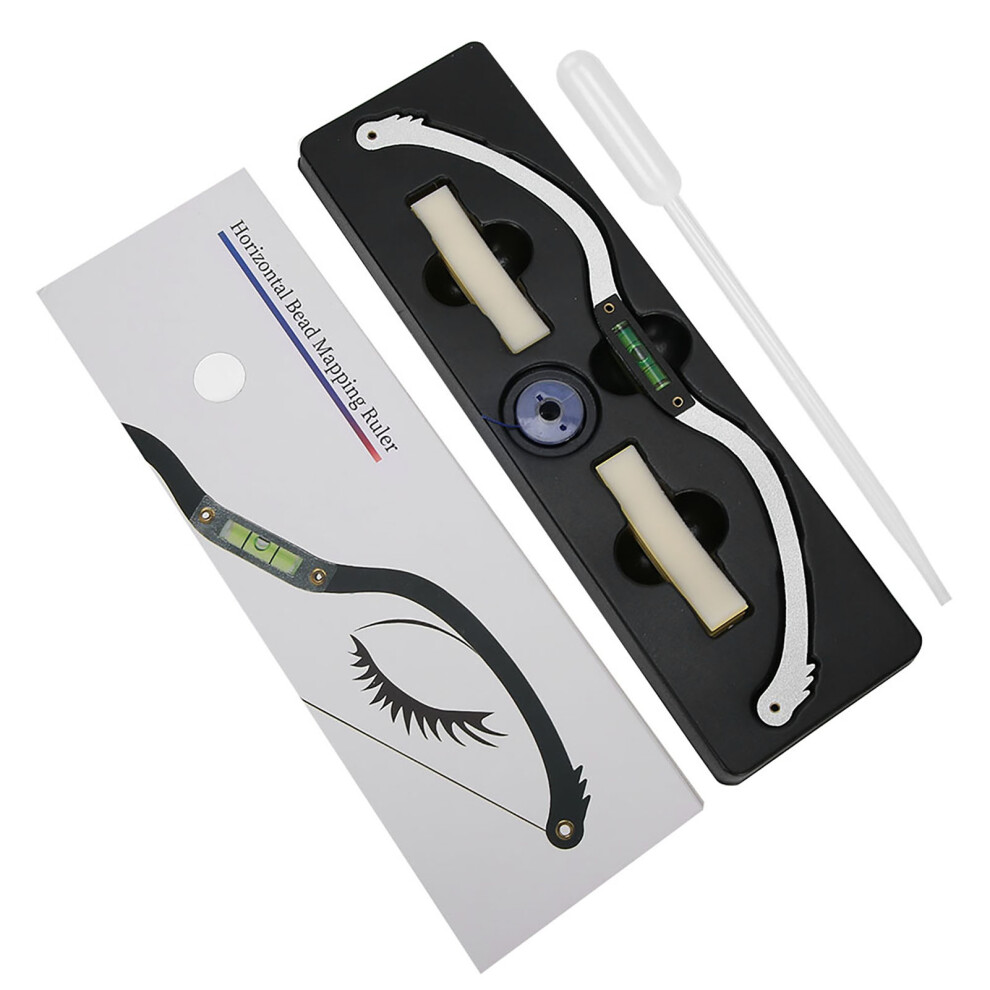 (Silver) Microblading Line Marker Ruler Eyebrow Tattoo Positioning Tool Silver 448787193384