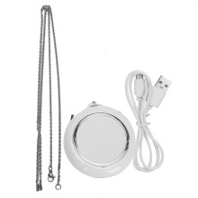 (White) White Anion Air Purifier Necklace Negative Ion Freshener
