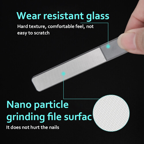 Glas-Nagelfeile mit Etui für Maniküre 2