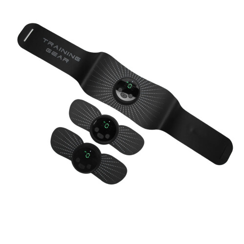 EMS Bauchmuskelgurt Arm Bein Trainingsstimulator Schwarz 1