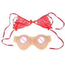 (C Cup (1300g) +Bikini) Silicone Breast Form C Cup 1300g with Bikini
