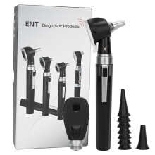 Fiber Optic Ophthalmoscope Otoscope Set LED Eye Ear Exam Tools