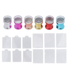 6 stücke Nail art Stamper Transparent Silikon