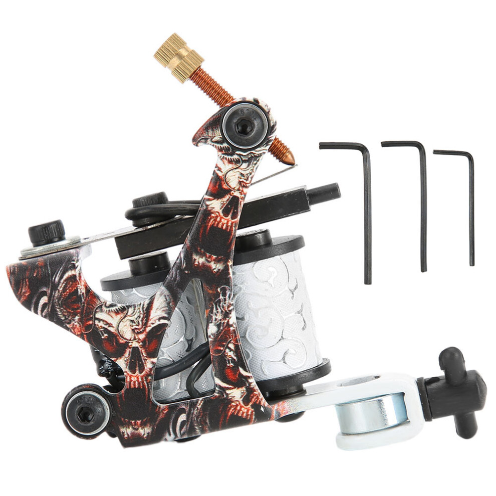 Skull Pattern Professional Coil Tattoo Machine Liner Shader
