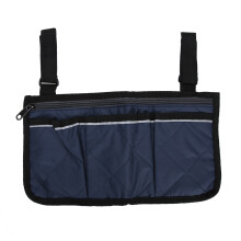 (Navy Blue) Rollstuhl-Armlehnen-Tasche groß braun