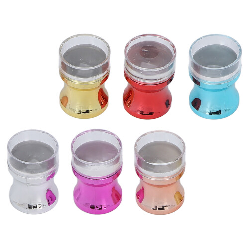 6 stücke Nail art Stamper Transparent Silikon 2