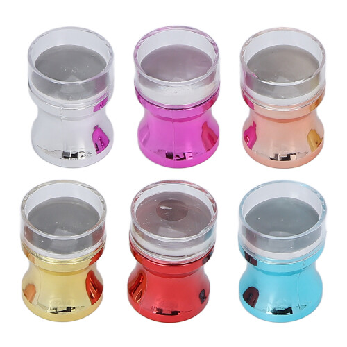6 stücke Nail art Stamper Transparent Silikon 1
