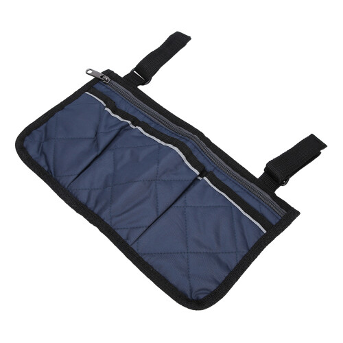 (Navy Blue) Rollstuhl-Armlehnen-Tasche groß braun 2