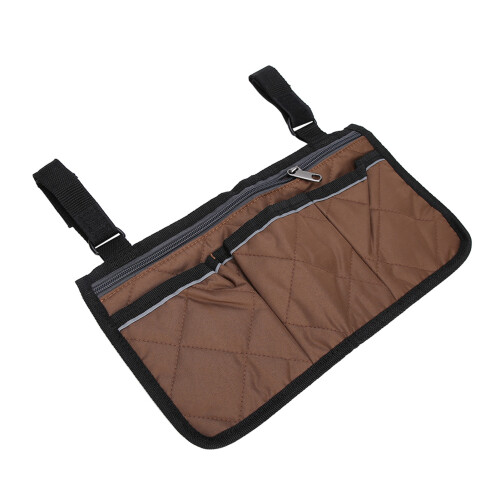 (Brown) Rollstuhl-Armlehnen-Tasche groß braun 1