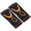 (Orange + Black) 2pcs Children Nylon Soft Knee Pad Protector Warm Elastic Breathable 4