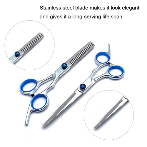 12 Stk Edelstahl Haarschere Set Thinning Shears