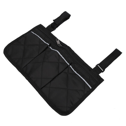 (Black) Rollstuhl-Armlehnen-Tasche groß braun 2