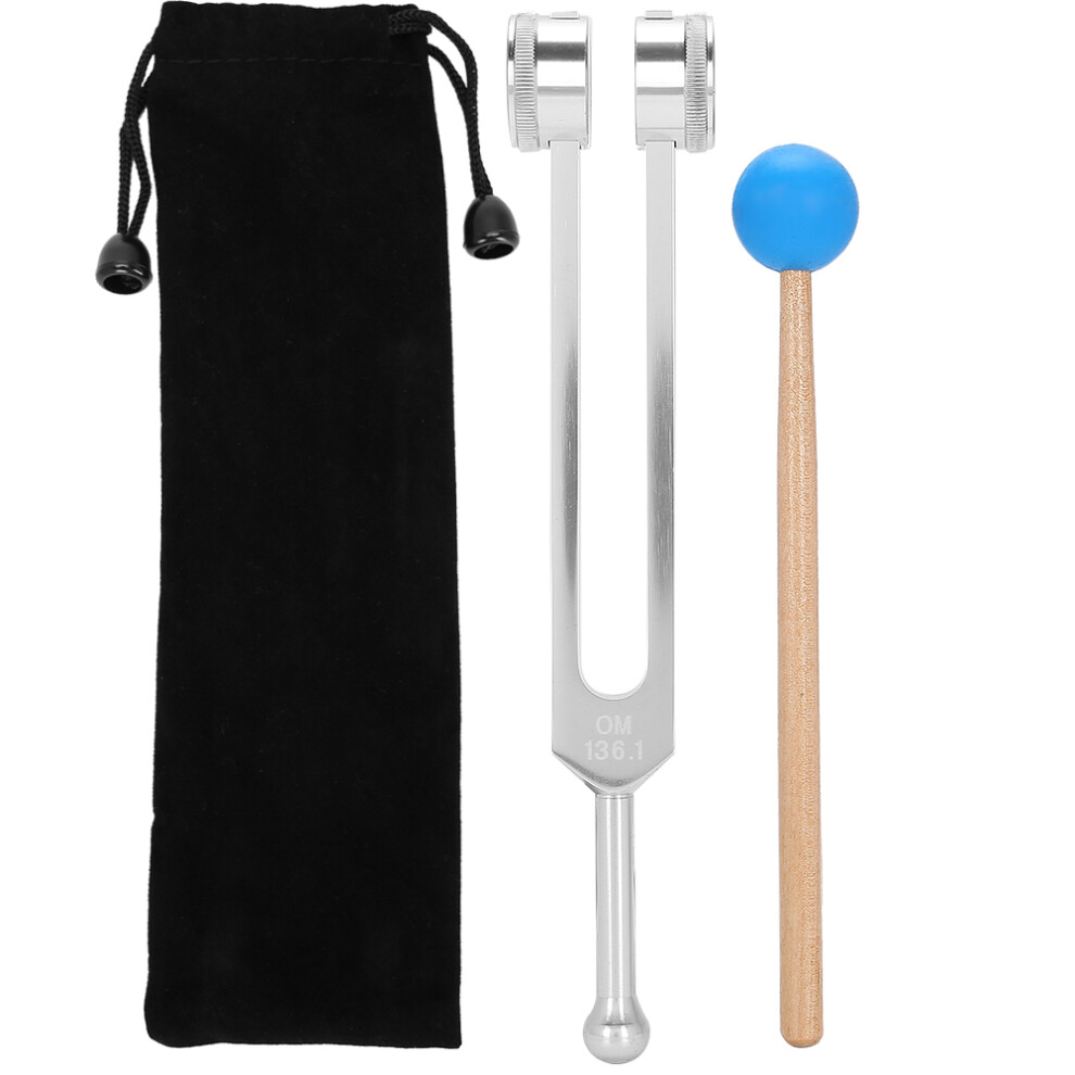 OM136.1 Aluminum Yoga Tuning Fork Sound Therapy with Hammer
