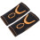 (Orange + Black) 2pcs Children Nylon Soft Knee Pad Protector Warm Elastic Breathable 5