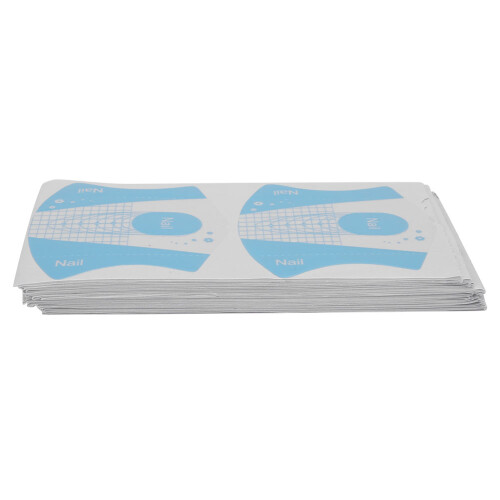 (Blue) 100 Sticker Nail Art Forms UV Gel Extension Manicure