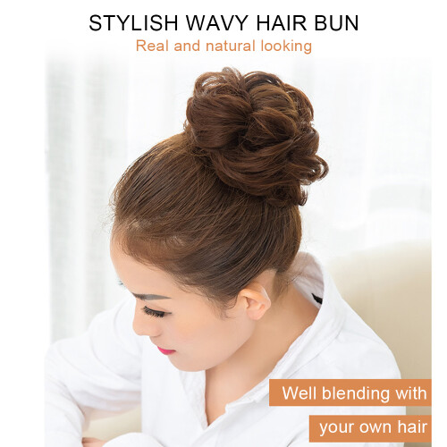 Synthetic Messy Bun Scrunchie Hair Extension 2
