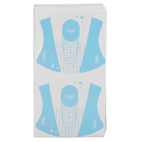(Blue) 100 Sticker Nail Art Forms UV Gel Extension Manicure 1