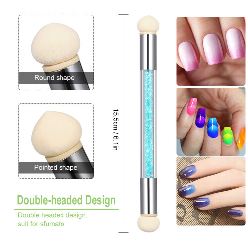 Nail Art Sponge Brush Double-ended Gradient Pen 1