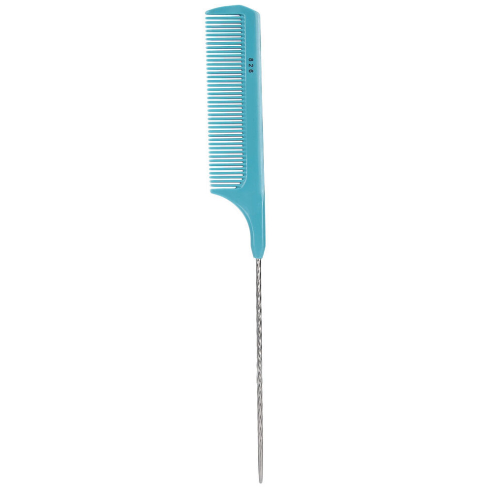 (Blue) Professional Portable Hair Tail Comb Barber Shop Women Styling Blue