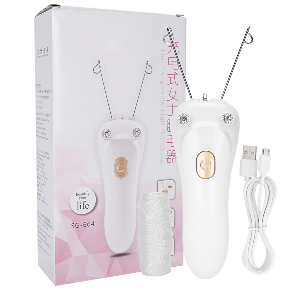 Gold (Gold) Electric Threading Epilator Usb Charging Cotton Thread (Gold)