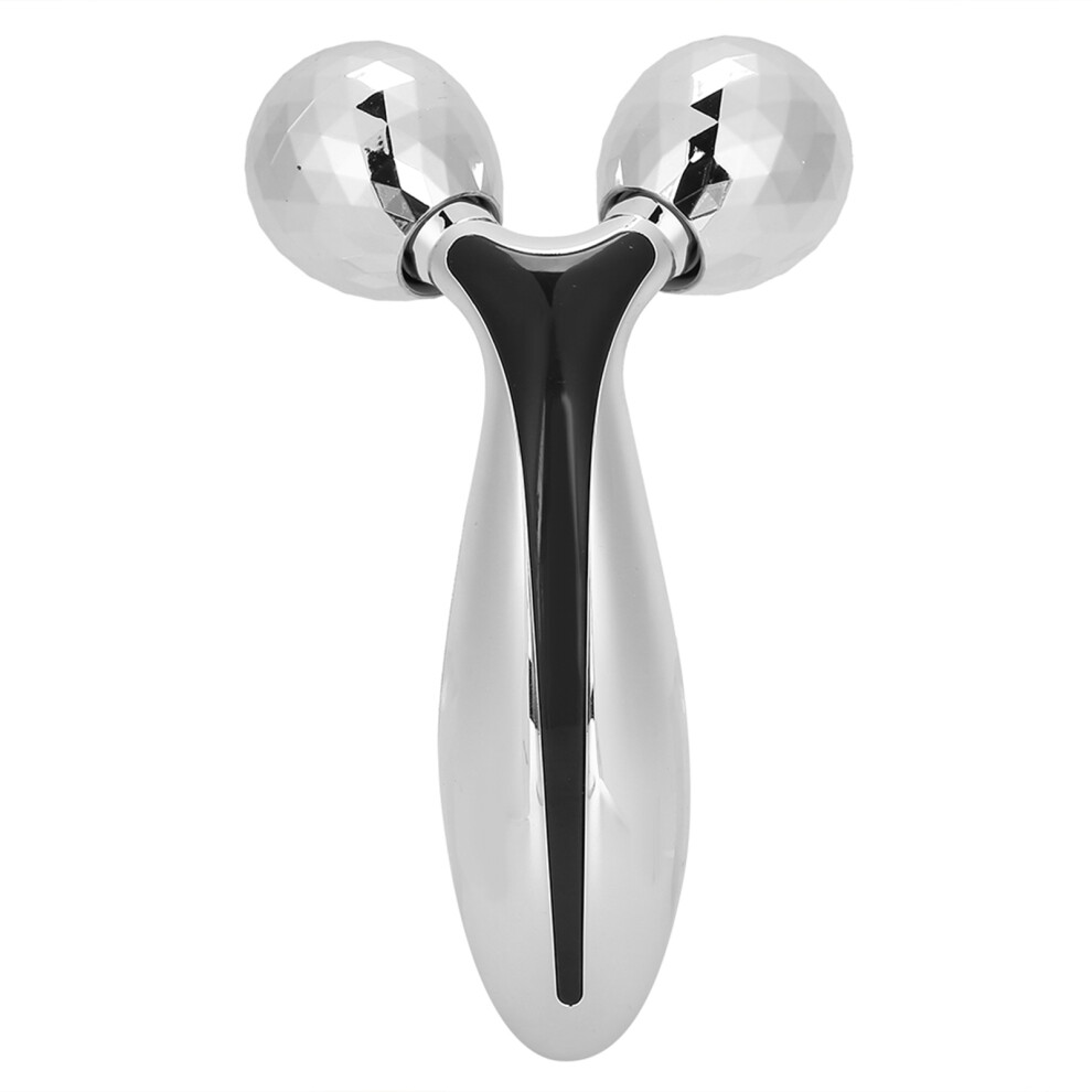 (argent) Facial Roller Massager Skin Lifting Firming Body Slimming Massage