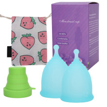 (S x 2) Menstruationsbecher Set wiederverwendbar x2