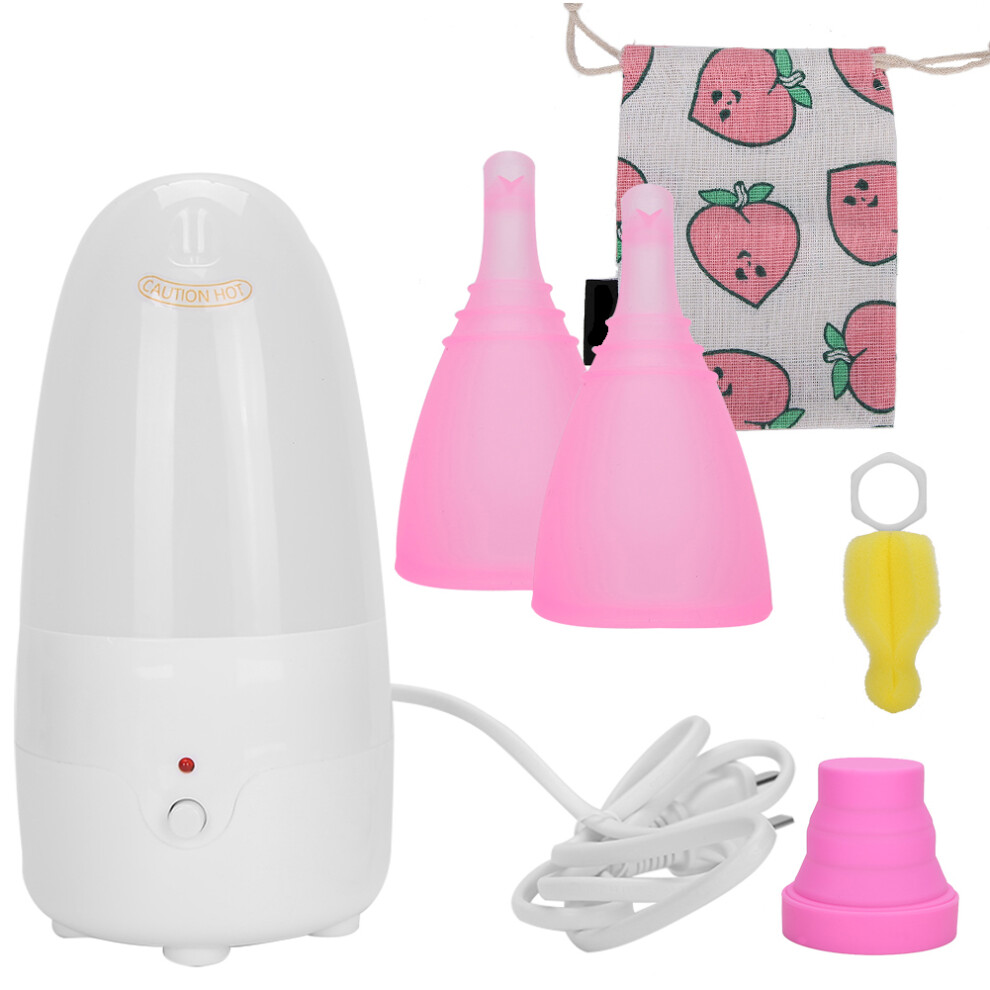 (S x 2) Menstrual Cup Set Silicone Reusable Foldable Period Cups x2