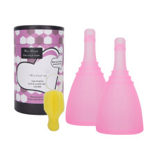 (S x 2) 2x Silikon-Menstrualbecher, wiederverwendbar für Frauen