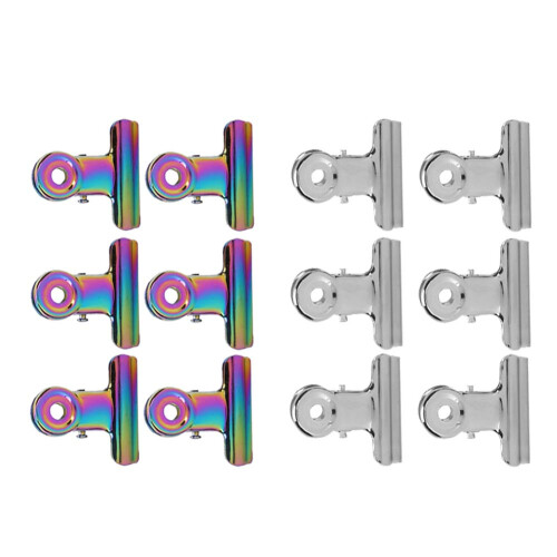 12pcs Nail Tips Clips Metal File Paper Clips 2