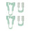 Siliconen Neuslift Clip Groen 4