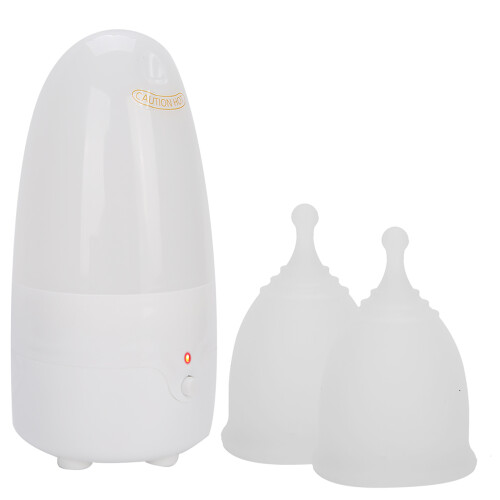 (#1) Wiederverwendbare Silikon-Menstruationstasse Set mit Dampfreinigung 1