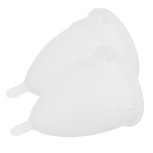 (L) Wiederverwendbarer Silikon-Menstruationsbecher Set 1
