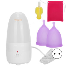 (Cleaner + Menstrual Cup Purple S+S) Reinigungsgerät für Menstruationstasse Lila S