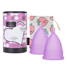 (L) Silikon-Menstruationsbecher Set mit Box L