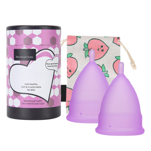 (L) Silikon-Menstruationsbecher Set mit Box L